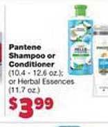 Family Fare Pantene shampoo or conditioner offer