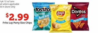 Fareway Frito lay party size chips offer
