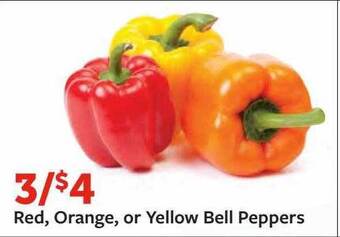 Fareway Red, orange, or yellow bell peppers offer