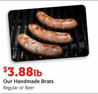 Fareway Our handmade brats offer