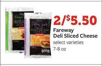 Fareway Fareway deli sliced cheese offer