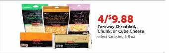 Fareway Fareway shredded, chunk, or cube cheese offer