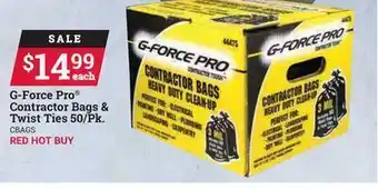 Ace Hardware G-force pro® contractor bags & twist ties 50/pk. offer
