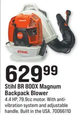 Ace Hardware Stihl br 800x magnum backpack blower offer