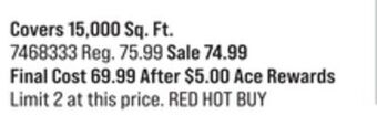Ace Hardware Scotts 5m turf builder winterguard fall weed & feed offer