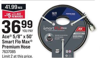 Ace Hardware Ace® 5/8" x 50' smart flo max® premium hose offer