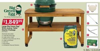 Ace Hardware Large big green egg® with acacia table starter package offer