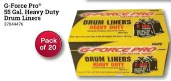 Ace Hardware G-force pro® 55 gal. heavy duty drum liners offer