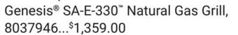 Ace Hardware Genesis® sa-e-330™ natural gas grill offer