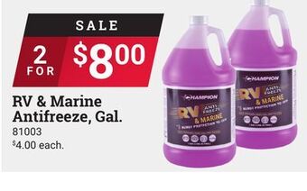 Ace Hardware Rv & marine antifreeze offer