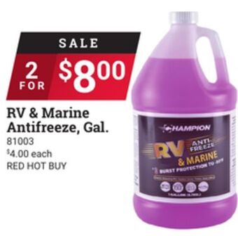 Ace Hardware Rv & marine antifreeze, gal. offer