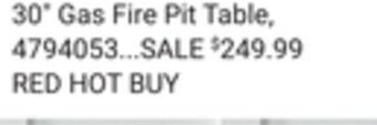 Ace Hardware 30" gas fire pit table offer