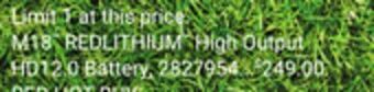 Ace Hardware M18™ redlithium™ high output hd12.0 battery offer