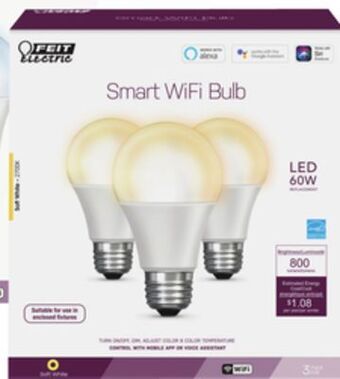 Ace Hardware Feit electric smart wifi led bulb 3/pk. offer