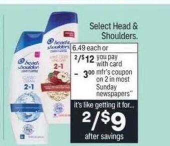 CVS Head & shoulders offer