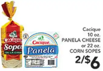 Pete's Fresh Market Cacique 10 oz. Panela Cheese or 22 oz. Corn Sopes offer