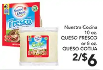 Pete's Fresh Market Nuestra Cocina 10 oz. Queso Fresco or 8 oz. Queso Cotija offer