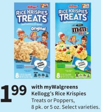 Walgreens Kellogg's Rice Krispies Treats offer
