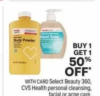 CVS Beauty 360, cvs health personal cleansing, facial or acne care offer