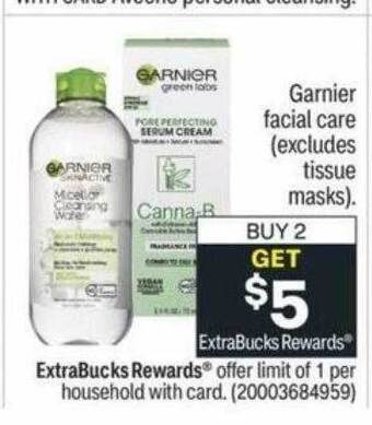 CVS Garnier facial care offer