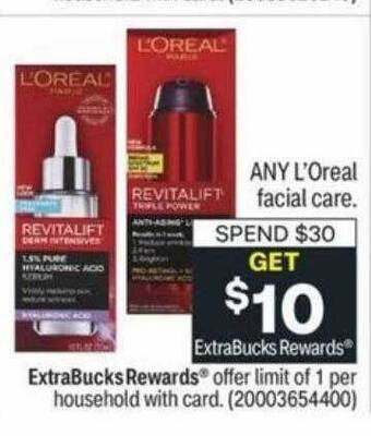 CVS L'oreal facial care offer