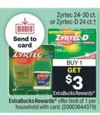 CVS Zyrtec 24-30 ct. or zyrtec-d 24 ct. offer
