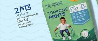 Rite Aid Rite aid jumbo pack training pants offer