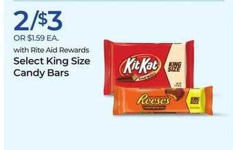 Rite Aid King size candy bars offer