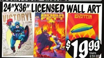Ollie's 24"x36" licensed wall art offer