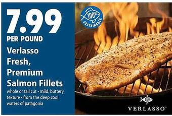Festival Foods Verlasso fresh, premium salmon fillets offer