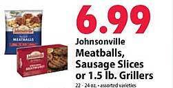 Festival Foods Johnsonville meatballs, sausage slices or 1.5 lb grillers offer