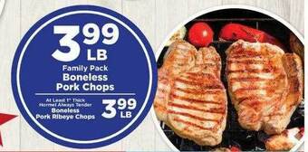 IGA Boneless pork chops offer