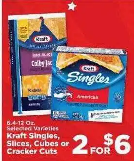 IGA Kraft singles slices cubes or cracker cuts offer