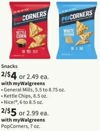 Walgreens PopCorners 7 oz offer
