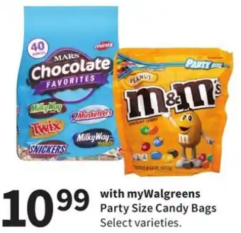 Walgreens Mars Chocolate Favorites, M&M's Party Size offer