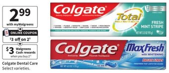 Walgreens Colgate Dental Care offer