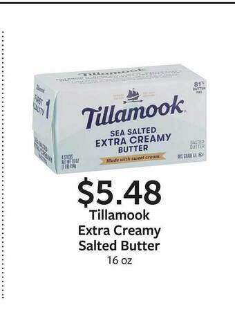 Fareway Tillamook extra creamy salted butter offer