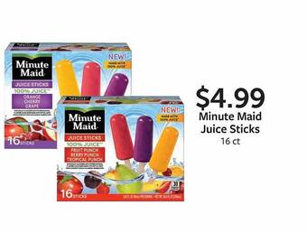 Fareway Minute maid juice sticks offer