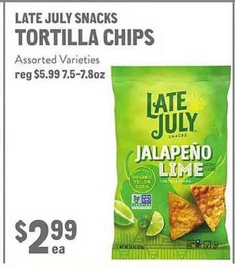 New Seasons Market Late july snacks tortilla chips offer
