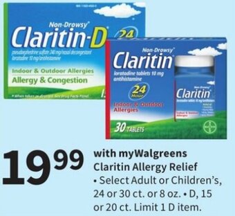 Walgreens Claritin Allergy Relief offer