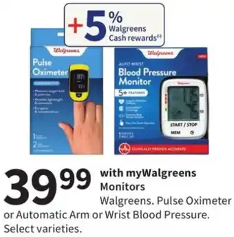 Walgreens Pulse Oximeter, Blood Pressure Monitor offer