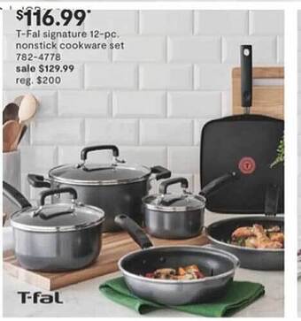 JC Penney T-fal signature 12-pc nonstick cookware set offer