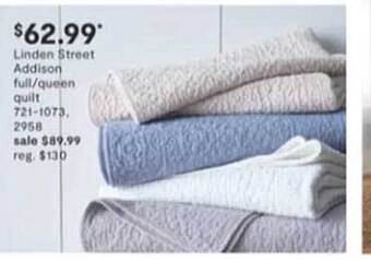 JC Penney Linden street addison full queen quilt offer