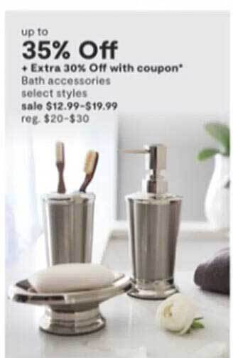 JC Penney Bath accessories offer