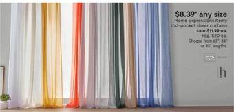 JC Penney Home expressions remy rod-pocket sheer curtains offer