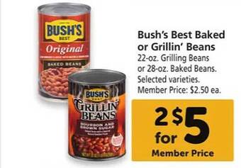 Safeway Bush's best baked or grillin' beans offer