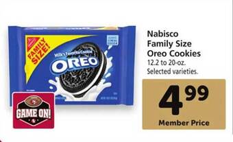 Safeway Nabisco family size oreo cookies offer