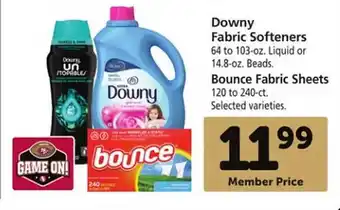 Safeway Downy fabric softeners, bounce fabric sheets offer