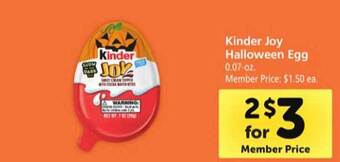 Safeway Kinder joy halloween egg offer