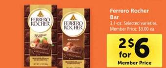 Safeway Ferrero rocher bar offer